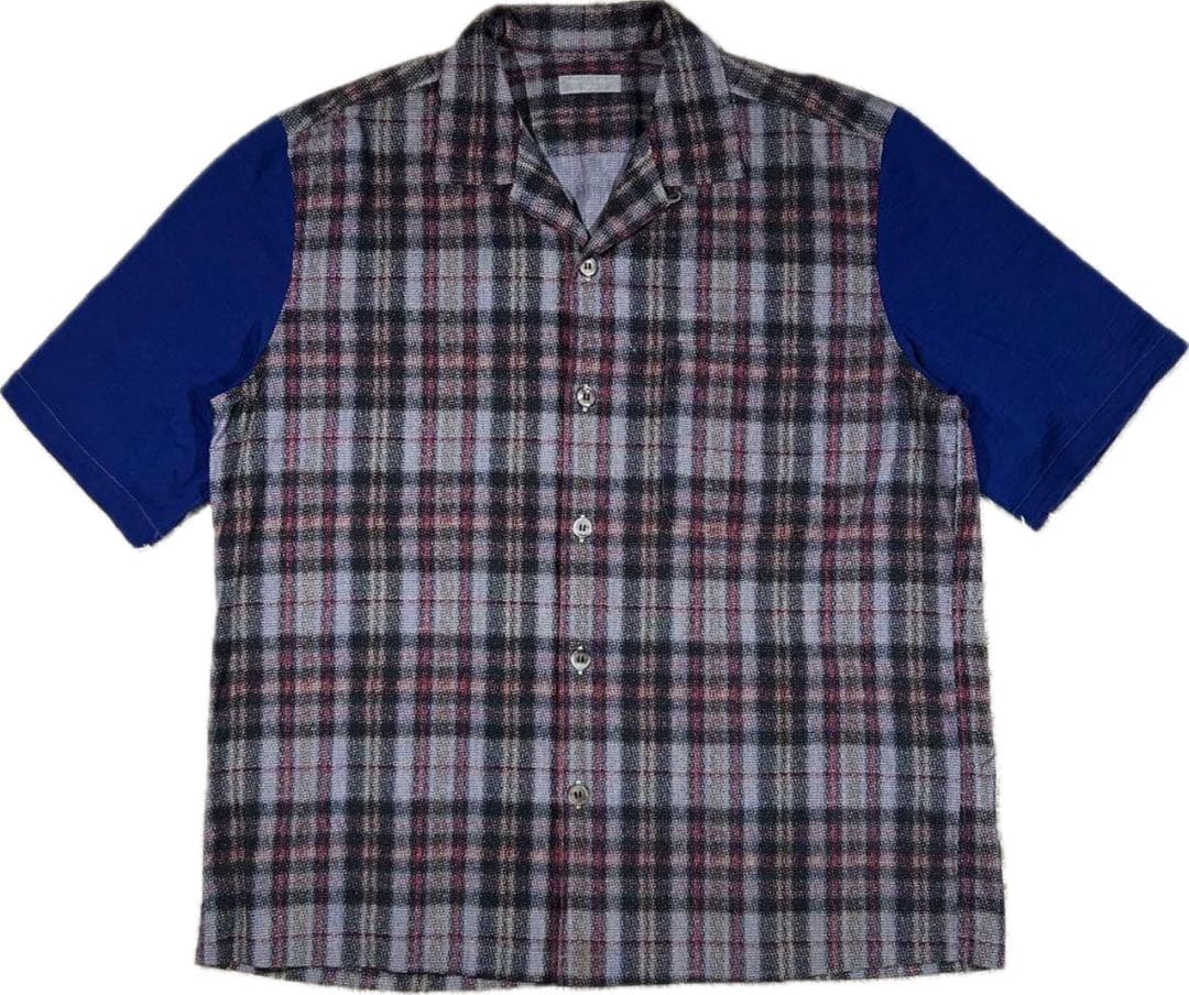 AD2002 00s 田中オム オーバーサイズオープンカラーシャツ チェック