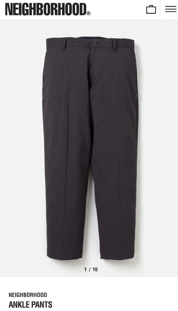 新品 NEIGHBORHOOD ANKLE PANTS XLブラック