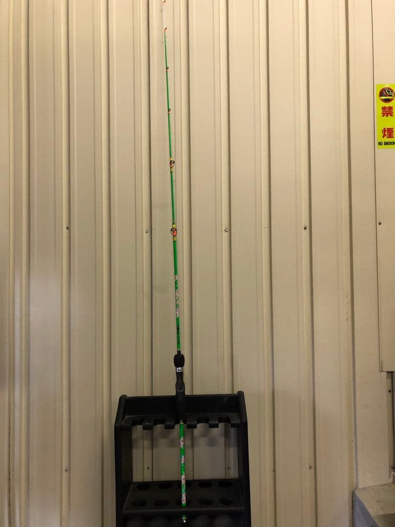 イカメタル ベイトロッド 夢つりエサ オリジナルロッド6.0ft-蛍光グリーン