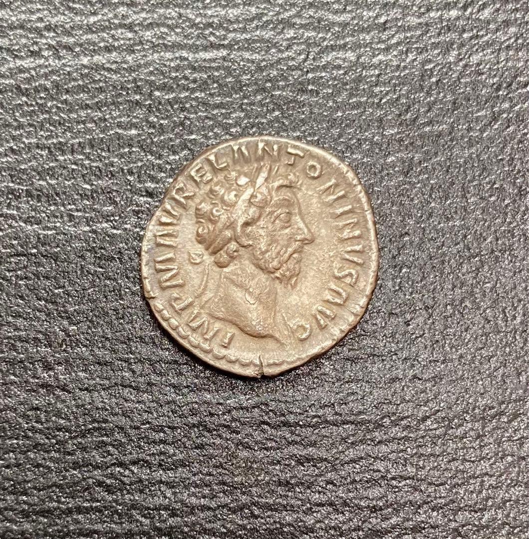 古代ローマ帝国マルクスアウレリウス帝デナリウス銀貨/ギリシャテトラドラクマ