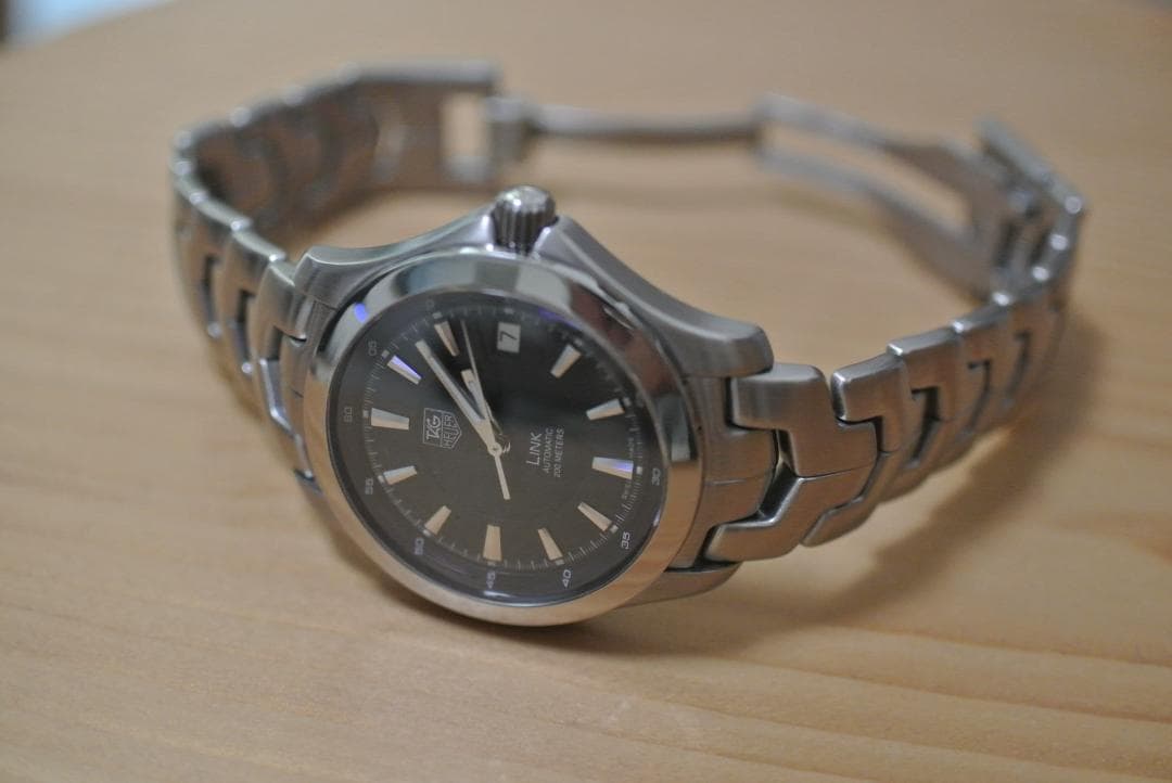 タグホイヤー リンク ネイビー 中古美品