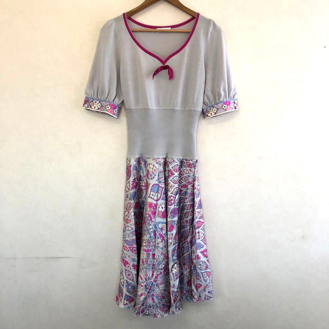 Emilio Pucci エミリオプッチ ウール シルク ワンピース スカート