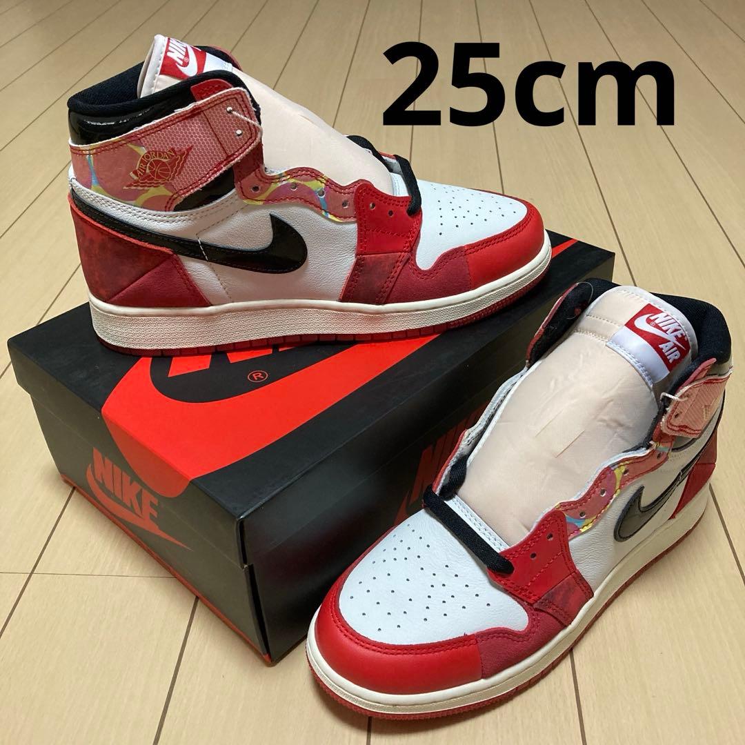 訳あり！ スパイダーマン × ナイキ GS エアジョーダン1 ハイ OG