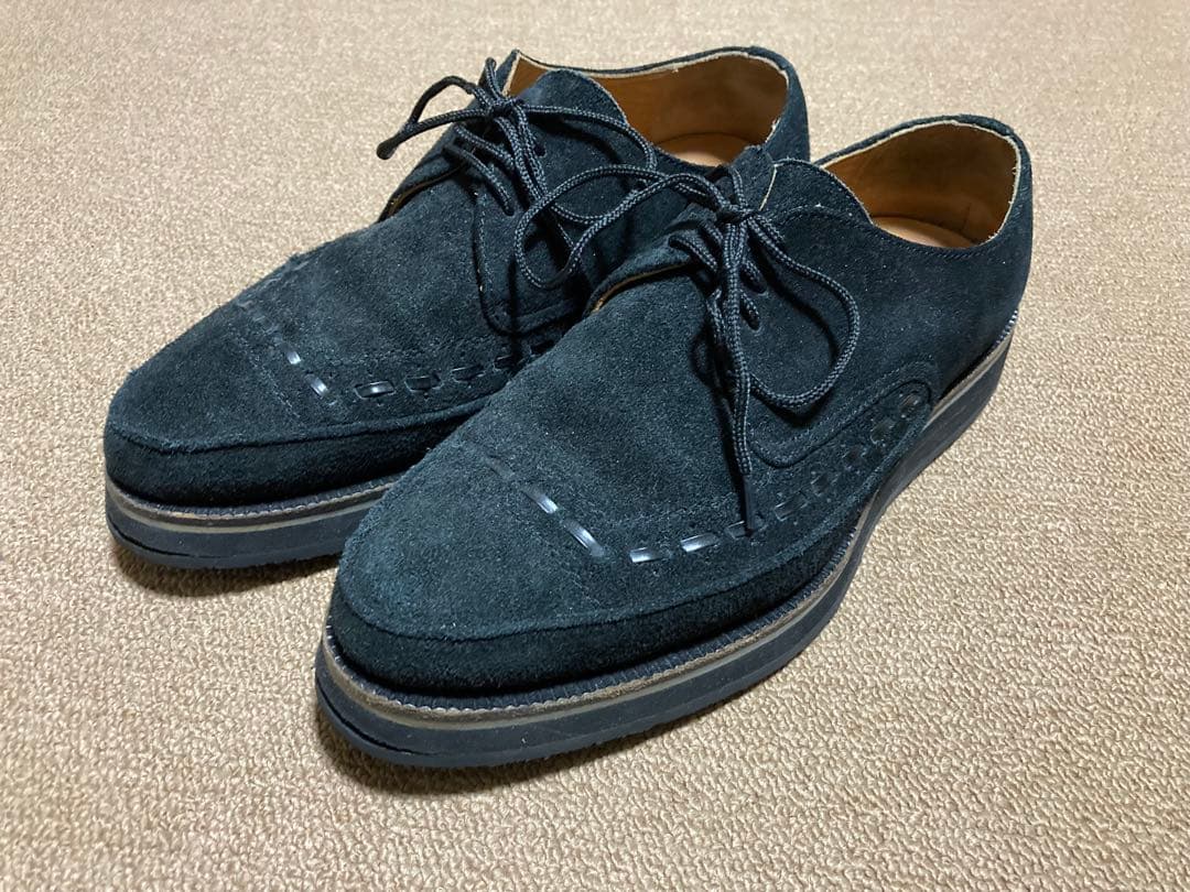 アンダーカバー ラバーソール L ブラック レザーシューズ jonio affa