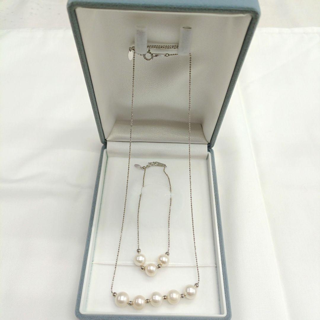 【日本製】淡水真珠ネックレス/ブレスレット 2点セットケース付き