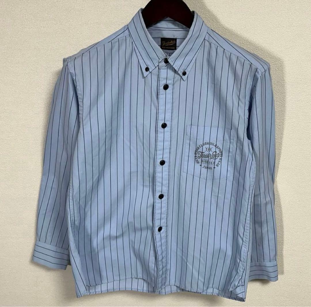 美品 TENDERLOIN ストライプワークシャツ アメカジ バイカー
