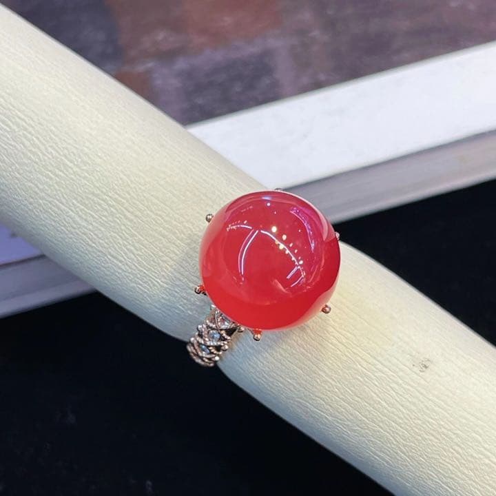 天然無処理氷種インカローズ   ダイヤモンド リングk18