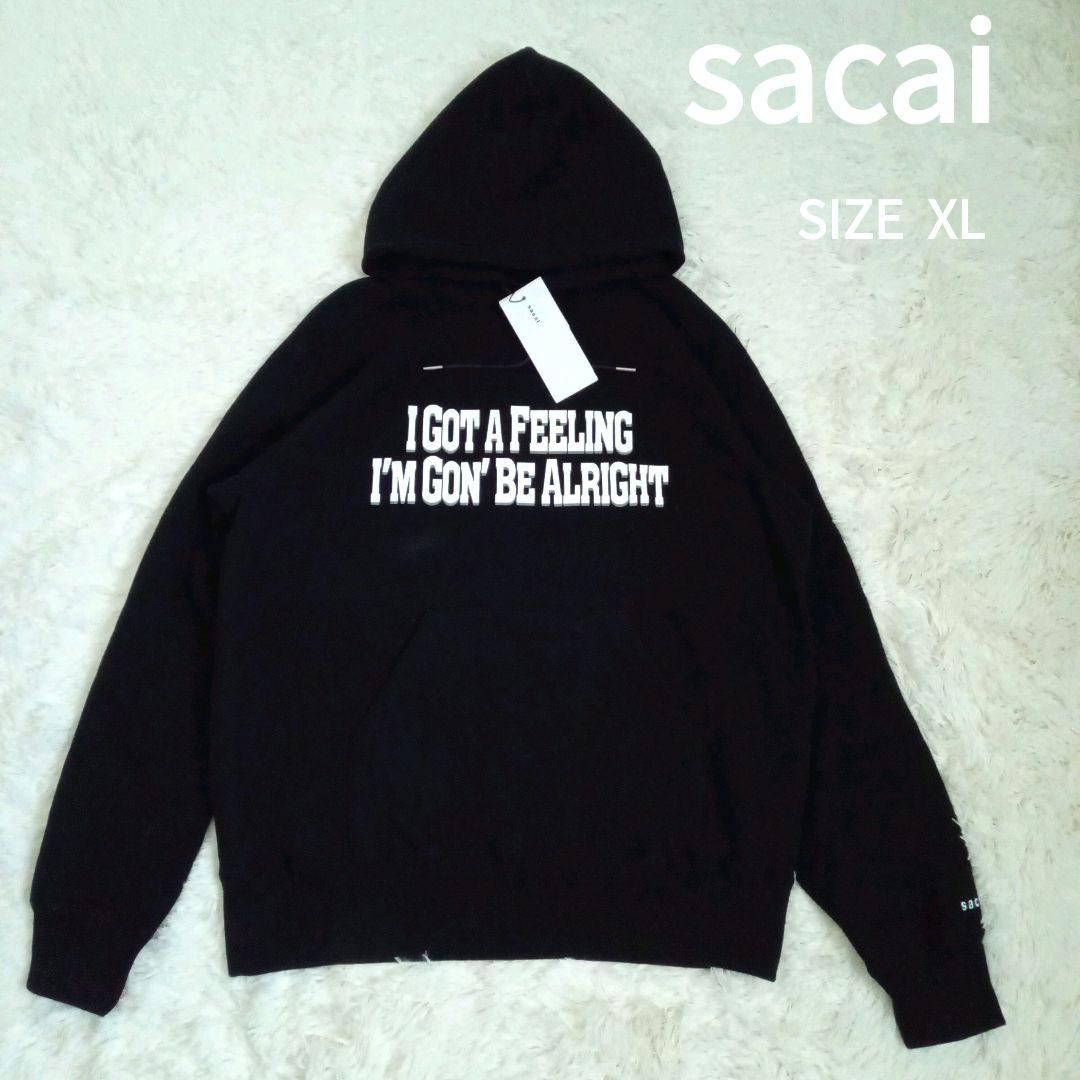 【新品・タグ付き】sacai サカイ プルオーバーパーカーブラックXL
