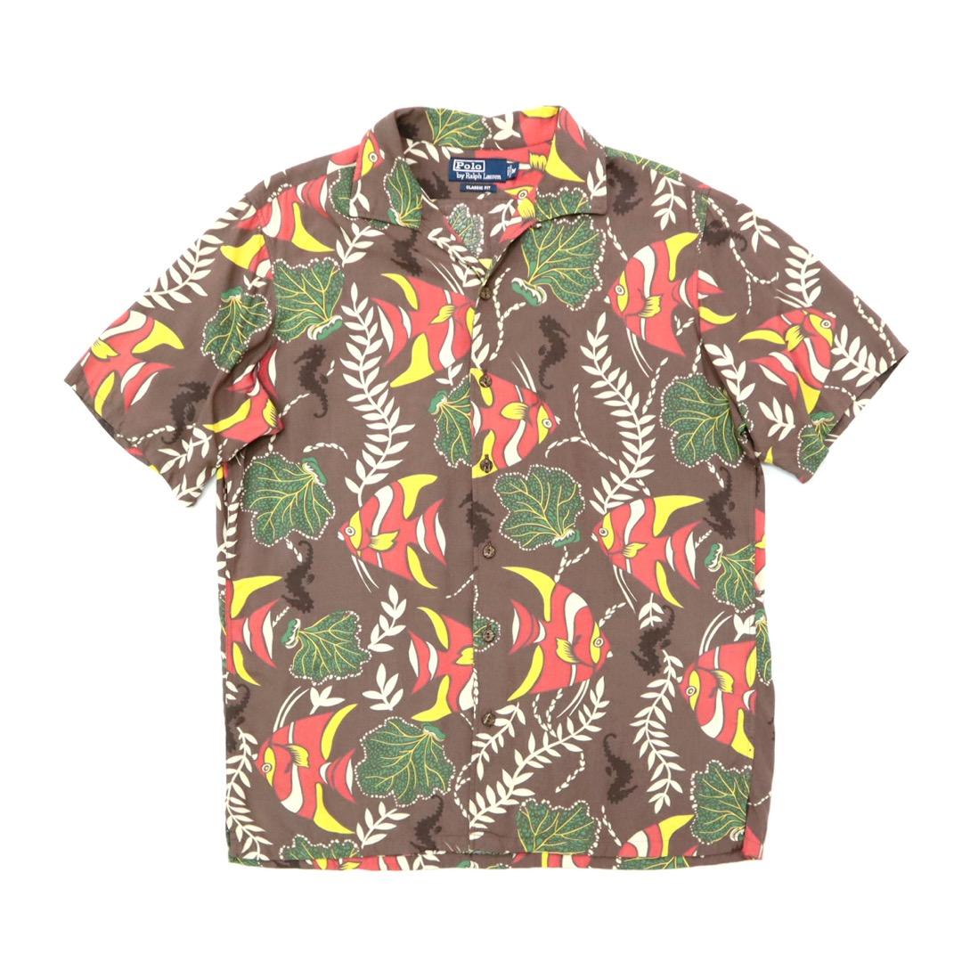 90s ビンテージ ポロ ラルフローレン レーヨン アロハ シャツ ハワイアン