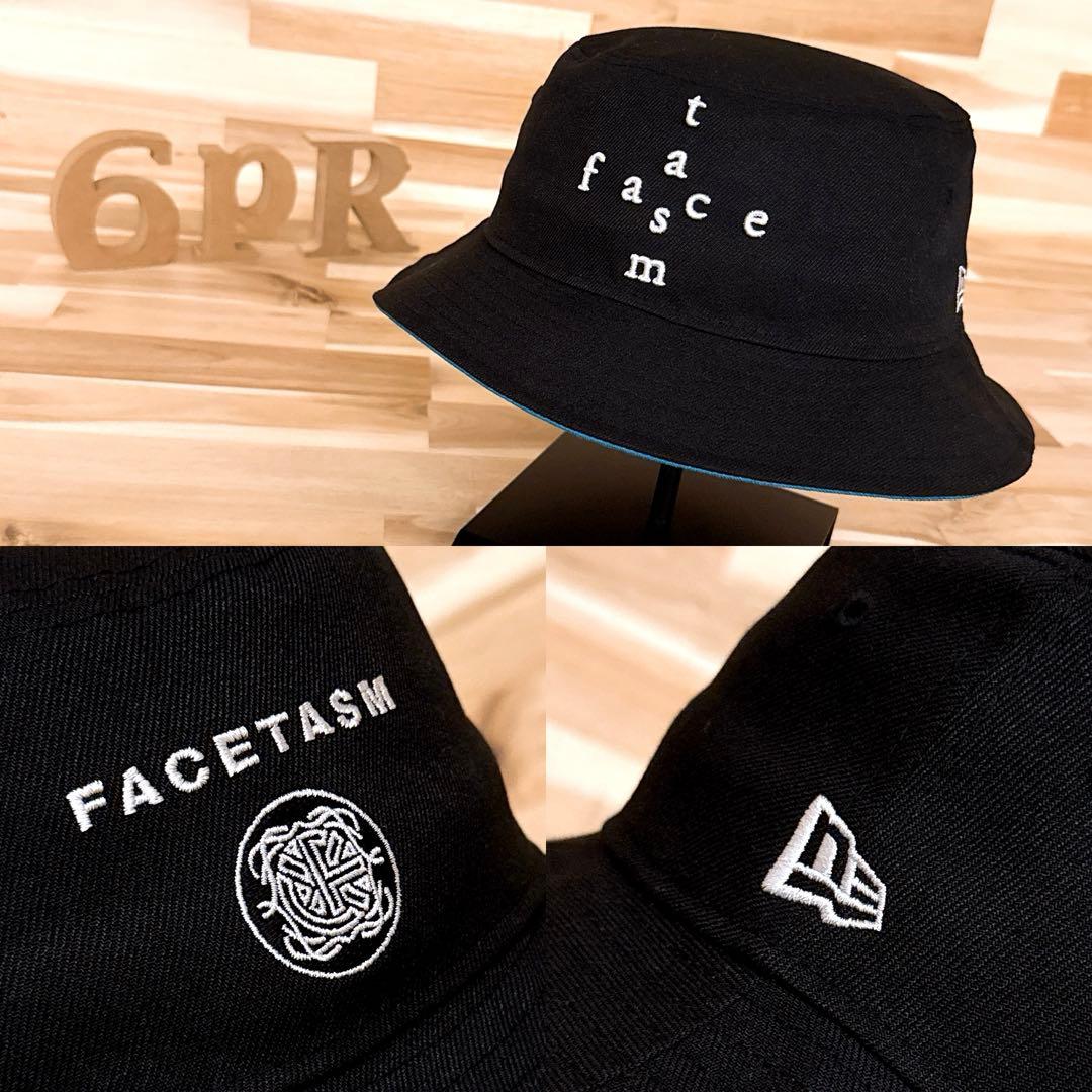レア/美品【ニューエラ×ファセッタズム】限定コラボ ハット L/XL 黒×白
