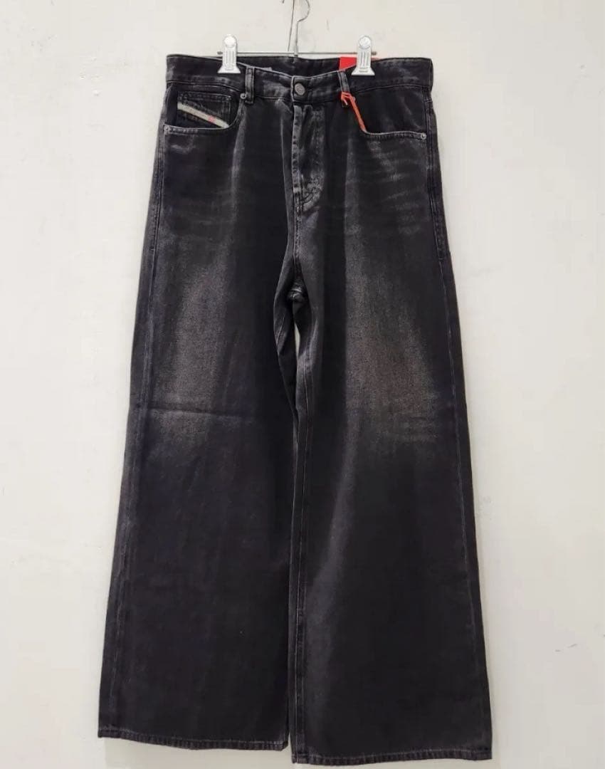 モーガン蔵人 DIESEL ワイド デニム D-SIRE ブラック W26L30