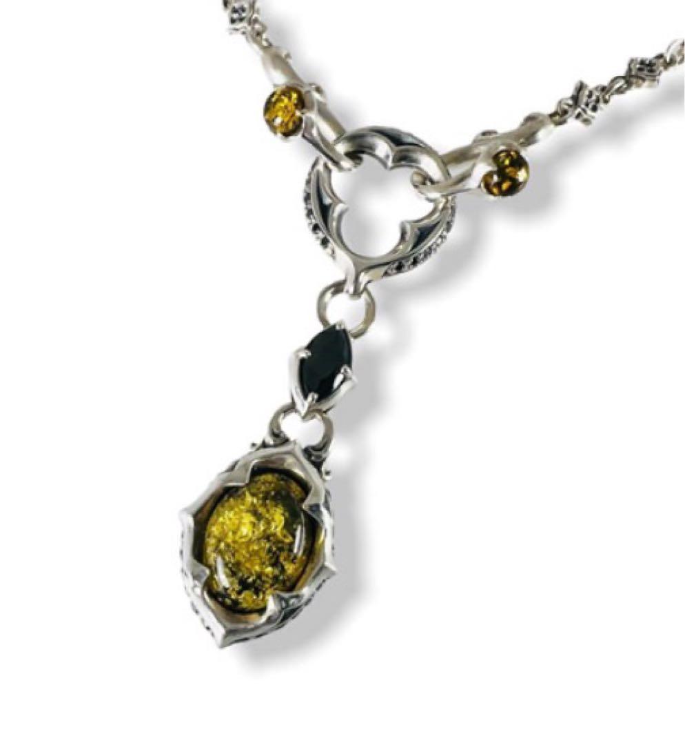 アルテミスクラシック トレサリーグリーンアンバー ネックレス