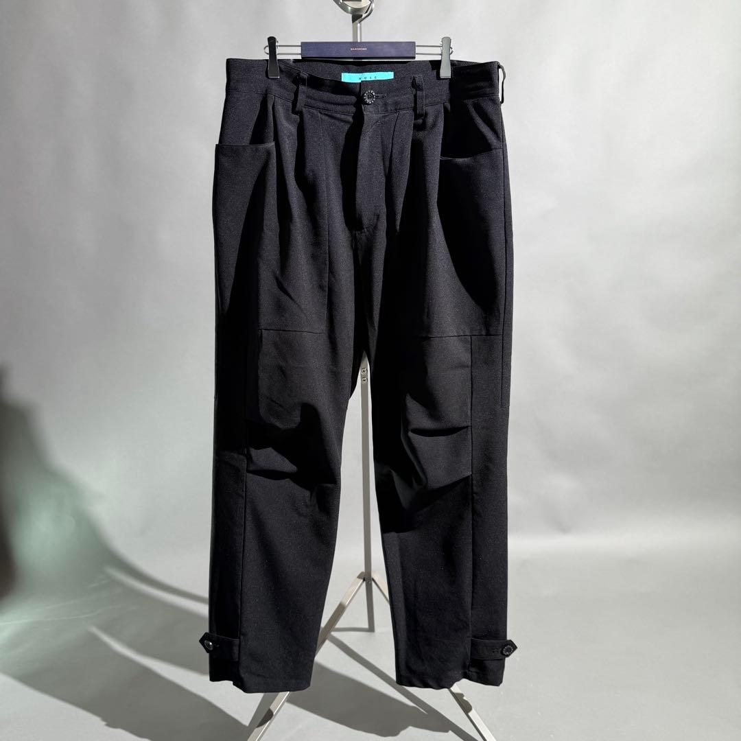 極美品 MUZE PLEATS TROUSERS 2 黒