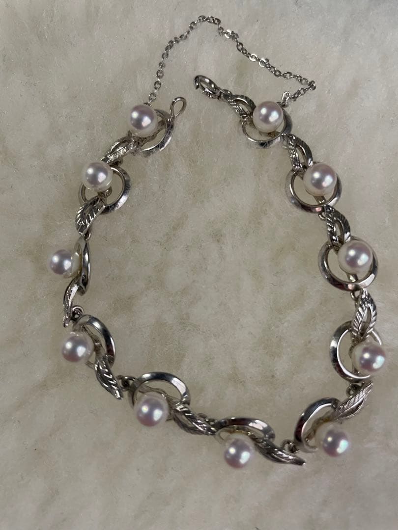 ミキモトブレスレットパールシルバー