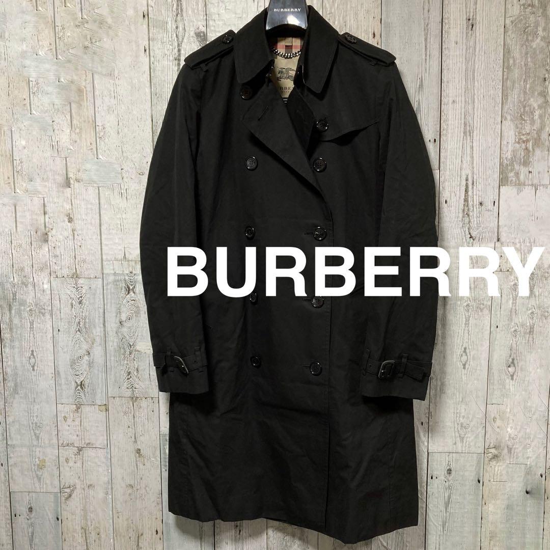BURBERRY バーバリー トレンチコート ブラック UK6 ギガチェック