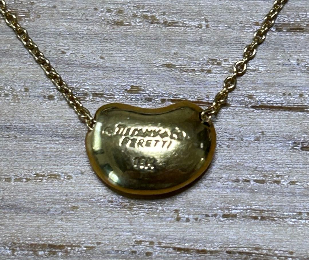 ティファニー18Kビーンゴールドネックレス