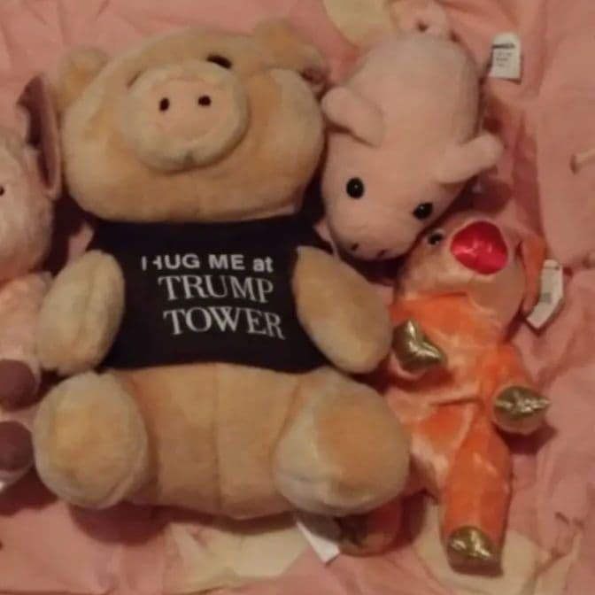 日本アメリカドイツヴィンテージタッグ付きあり豚のぬいぐるみ3点セット