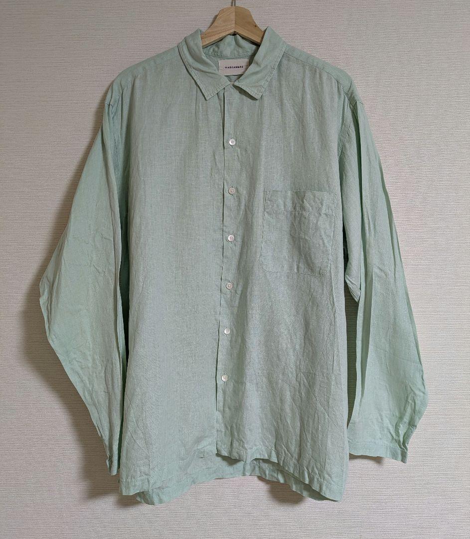 MARKAWARE OPEN COLLAR SHIRT 24ss グリーン