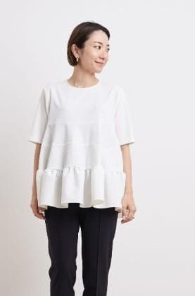 ハーフスリーブティアードブラウス【2023SM】