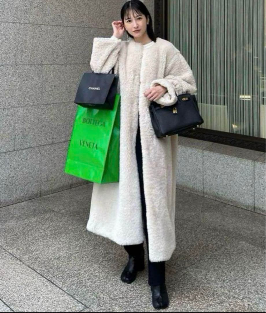 新品未使用CLANE MIX FUR COCOON COAT