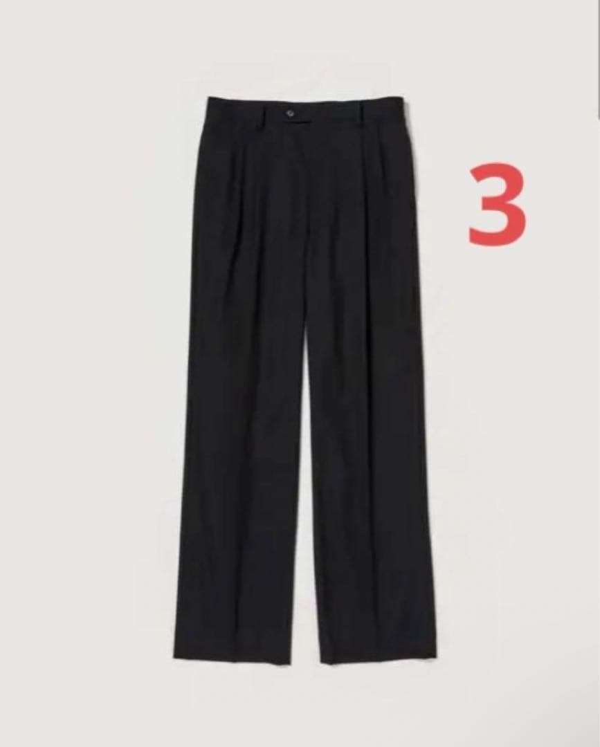 AURALEE TROPICAL WOOL TWO-TUCK SLACKS 3